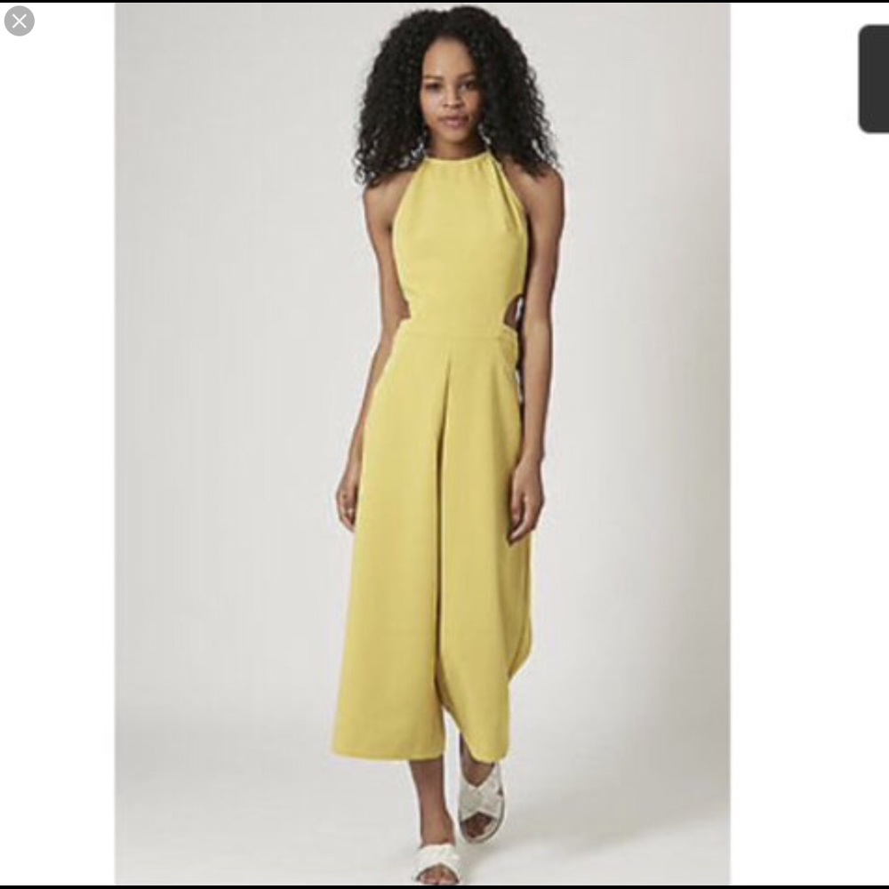 Topshop yellow jumpsuit